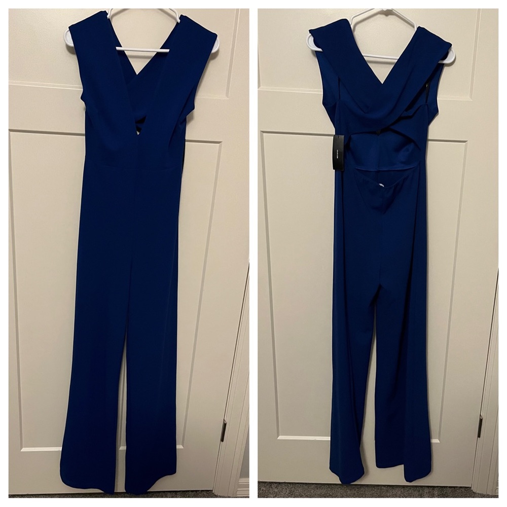 Lulu’s Thinking Out Loud Royal Blue Backless Jumpsuit